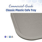Carlisle FoodService Products CT121623 Café Standard Cafeteria / Fast Food Tray, 12" x 16", Gray - color: Gray