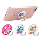Bonoma Phone Ring Holder, 3 Pack Good Vibes Only Universal Finger Ring Stand Grip Kickstand Compatible with Smartphones and Tablets - color: Good Vibes Only