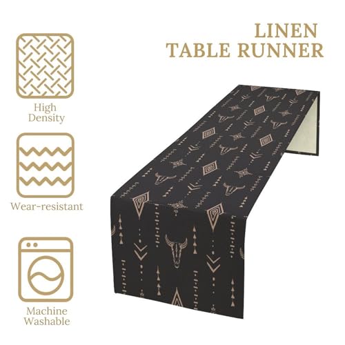 Aztec Table Runner Southwest Native Navajo Tribe Geometric Vintage Country Dinner Table Decoration Table Runner 13x36 Inch - color: Aztec-2, size: W13x36L