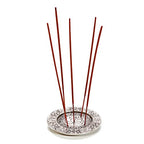 Hosley Tibetan Style Aluminum Incense Sticks Burner for Aromatherapy and Home Ambiance Aged Silver Finish 4.5" Diameter - color: Silver