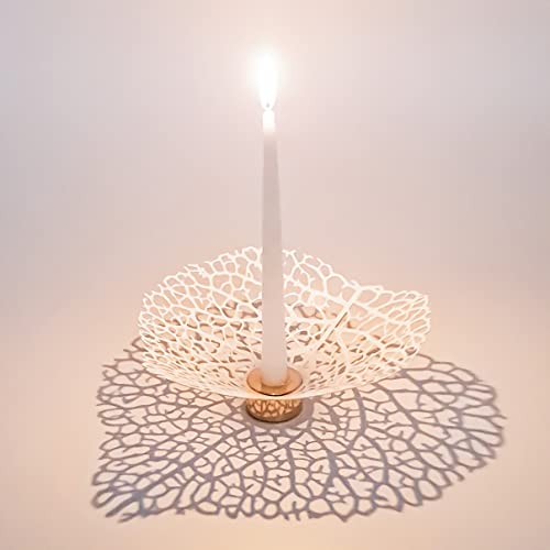 OShadow Leaf Candleholder - Candle Sticks Holder Decor for Coffee Table Decor - Decorative Candle Holders for candlesticks - Flower Shaped Candle Holder - Taper Candles - Leaf Decor for Shelf Decor - size: 2pcs Leaf Candle Holder