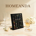 Homeanda Ring Display Tray - 50 Slot L-Shaped Velvet Jewelry Display for Earrings and Rings (Black) - style: A.L-Shaped-Black
