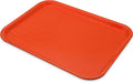 Carlisle FoodService Products CT121624 Café Standard Cafeteria / Fast Food Tray, 12" x 16", Orange - color: Orange
