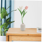 Happyyami Ceramic Flower Vase Modern Minimalist Aesthetic Vase for Home Decor Stylish Centerpieces for Living Room Office Table Arrangements Elegant Smooth Surface Versatile