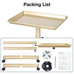 Salon Tray Hairdresser Tray on Wheels Hair Tray for Hair Stylist Gold - color: M-champagne Gold