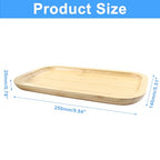 Jiozermi 9.84" Bamboo Serving Tray for Tea, Perfume, Food, Candles & Cosmetics - size: 9.8" x 5.5" x 0.8"