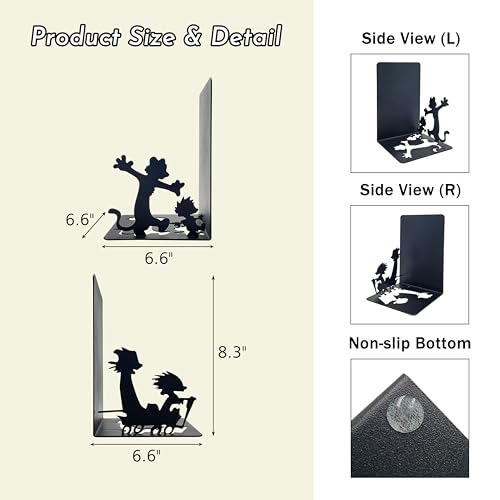 C&H Decorative Bookends – Modern Kids Book Stopper for Shelves, Home Decor, Collectible Merchandise