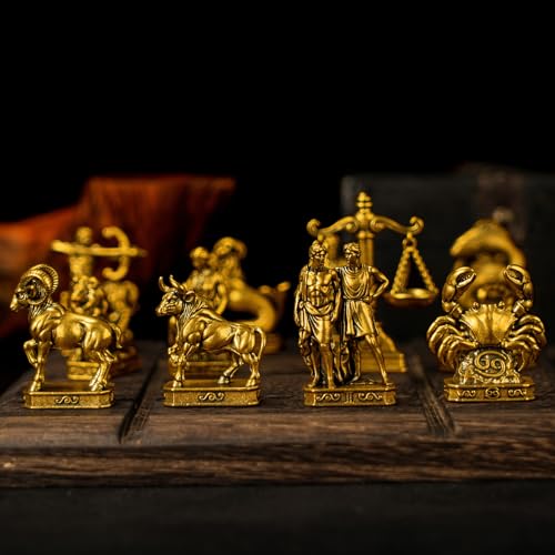 Cancer – Cancer Crab Zodiac Brass Sculpture – Handmade Solid Retro Figurine, Unique Home & Office Decor, for Astrology Fans - style: Cancer