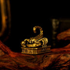 CHOVY Scorpio – Scorpion Zodiac Brass Sculpture – Handmade Solid Retro Collectible, Mystical Desk Decor for Astrology & Horoscope Fans - style: Scorpio