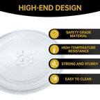 12" Microwave Glass Turntable Plate, 12" / 30.5cm Microwave Tray Replacement Glass Plate, Glass Tray Replacement for LG, GE, Magic Chef, Hotpoint, Panasonic, Kenmore, etc - size: 12"