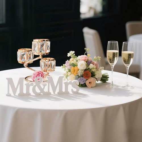 Metal 3 Arm Crystal Candle Holder - Tea Light Centerpiece Candle Holder, Votive Holder with Sparkling Crystal Bowl, Suitable for Wedding, Table Centerpiece, Home Decor (1, 3 arm-Gold) - size: 3 arm-Gold