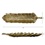BBH Home's Handmade Gold Novelty Shaped Aluminium Tray 15.78 x 3.74 x 1.18 AMBBVK033AB2020 - color: Gold