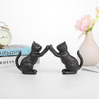 Cat Decorative Bookends, Cute Book Ends to Hold Books, Bookends for Shelves, Unique Cast Iron Book Stopper for Heavy Books, Cat Office Decor, 1 Pair/2 PCS