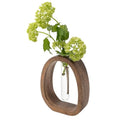 Modern Wooden Glass Test Tube Vase - Desk Plant Decor, Suitable for Home and Office Use - size: Large