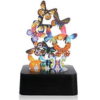Desk Toys for Office for Adults Desktop Magnetic Butterflies Sculpture Desk Decorations for Women Office - size: Square Base