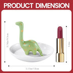 PUDDING CABIN Green Dinosaur Ring Holder Dish, Dinosaur Gifts Ring Holder for Rings Earrings Bracelets Necklace Organizer, Birthday Mothers Day Thanksgiving Christmas Gifts for Women - style: Green Dinosaur