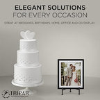 TRIPAR Modern Tripod Easel Display, Black Finish - Lightweight & Durable Design - Perfect for Displaying Decorative Pictures, Artwork, Plates, Tiles, & More (12 Inch) - size: 12 Inch