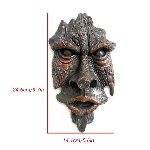 Tree Face, Nottingham Wood Spirit Greenman Tree Sculpture, Spirit of Nottingham Woods Greenman Sculpture for Home Outdoor Patio Garden