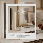 Mystique Large Starburst Statuary – Modern Decorative Object with Marble Base, Metal Stem and Sculptural Flower Top – Contemporary Home Decor Accent for Shelves Tables and Desks, 20", Gold & White - size: 20"