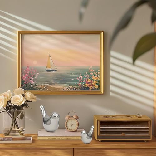 2 Pcs Modern Style Animal Statues, Decorative Silver Ornaments Birds Statues, Ceramic Decor for Office Desktop, Bookshelf, Bedroom, Living Room, Cabinets - color: Silver