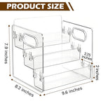 3-Tier Bathroom Counter Organizer – Storage Shelf for Makeup, Perfume & Skincare, Makeup Perfume Tray Skincare Organizer Fits Bathroom, Dresser, Kitchen (Clear)