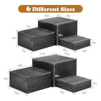 6 Pack Wooden Risers Display Stands Square Food Risers for Buffet Party Rustic Wood Cake & Cupcake Stands Nesting Box Wooden Crates for Display - color: Black