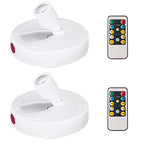 Battery Operated LED Spotlight, Picture Spot Lights, Indoor Uplighting, Puck Lights with Remote, Plants Tree Spotlight, Accent Light for Paintings Dartboard Portrait Frame-White - color: White