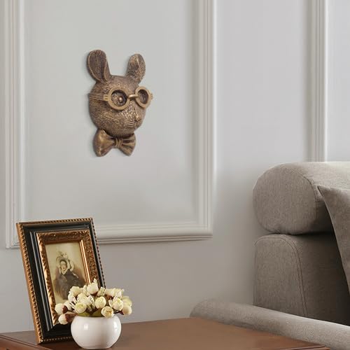 UITWMKTG Gold Animal Head Wall Decor Wall Sculpture Home Decor Statue for Living Room Office Bedroom Modern Decor for Men Women Rat - color: Rat
