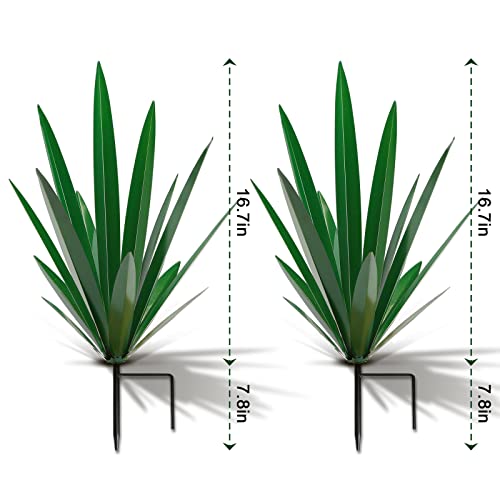 Homight Metal Tequila Country Sculpture DIY Tequila Plant Home Decor Country Tequila Garden Ornament Indooutdoor Statuette Patio Lawn Patio Stake Decoration Gift to The Garden… - color: 2 Big Green