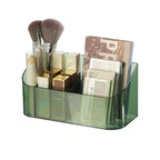 SUNFICON Makeup Tray Holder Organizer Cosmetic Display Case Tabletop Desktop Vanity Countertop Bathroom Wall Cabinet Medicine Storage Box 9 Dividers 2 Removable for Womens Ladies Girls Crystal Green - color: Green