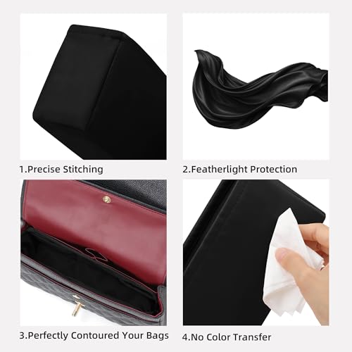 DGAZ Purse Organizer Insert，Silk Bag Organizer，Luxury Handbag & Tote Shaper Fits Chanel CF Bags - color: Black, size: Medium 25