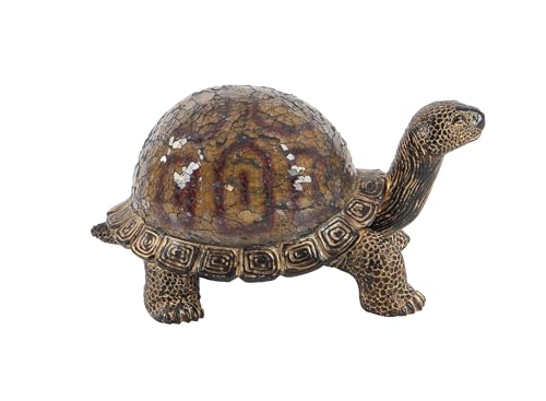 Deco 79 Polystone Turtle Decorative Sculpture Home Decor Statue, Accent Figurine 11" x 6" x 6", Brown
