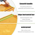Bed Tray Table Breakfast Trays Serving Tray Bamboo Bed Laptap Floding Legs with Handles and Phone Holders - style: 1 pack