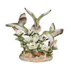 Touch of Class Dancing Hummingbirds and Magnolias Birds Table Sculpture Ivory and Green | Floral Flower Designs
