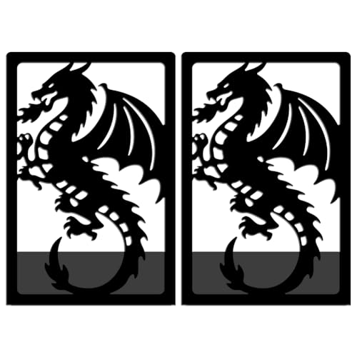 WADORN Creative Dragon Metal Bookends for Shelves Decorative 1 Pair, Heavy Duty Books End Support Non-Skid Book Holder Black L-Shaped Book Stopper for Home Office Desk Book Divider, 4.7x3.5x7 Inch - color: Dragon