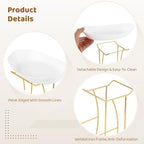OMISTAR 3 Tier Fruit Bowl for Kitchen Counter, Gold Metal Stand Tiered Fruit Basket, ABS Serving Bowls, 11.2 in Lightweight Luxury Multi-Layer Snack Rack for Home Living Room