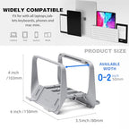AFOOYO Mac Mini Stand, ABS Vertical Holder - Universal Fit for Mac Mini 2010-2024 M1 M2 M4 Pro, Compatible with Laptop & Mini PC (Gray)