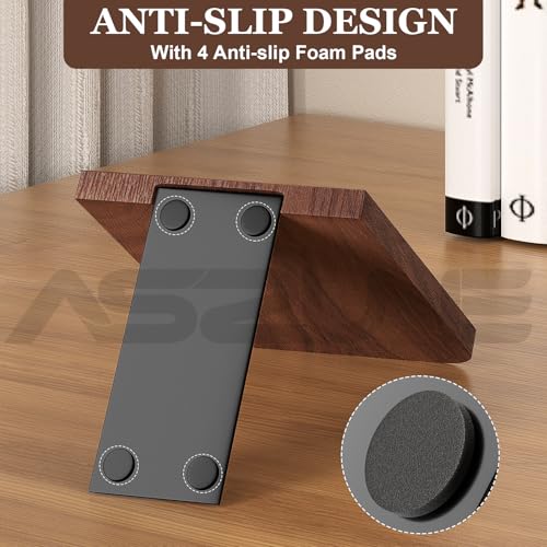 6Pairs Book Ends Bulk Square Wooden Book Ends Heavy Duty Bookends - color: Square Blackwalnut, size: 6Pair
