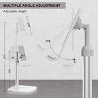 Doboli Cell Phone Stand, Phone Stand for Desk, Phone Holder Stand Compatible with iPhone and All Mobile Phones Tablet, Gifts for Adults Women Men Mom Wife, White - color: white