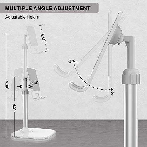 Doboli Cell Phone Stand, Phone Stand for Desk, Phone Holder Stand Compatible with iPhone and All Mobile Phones Tablet, Gifts for Adults Women Men Mom Wife, White - color: white