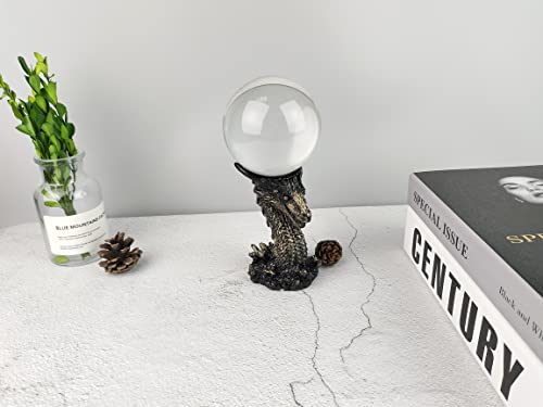 Dragon Head Crystal Ball Stand Sphere Display, Natural Healing Feng Shui Glass Orb Holder Base Statue Decoration, for 50mm-90mm Sphere - style: Dragon Head