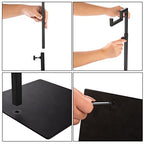 Polmart Countertop Adjustable Display Stand Stand for Purses/Handbags, Wreaths, Wigs, Hats and Crafts (Single-Arm, Black) - color: Black