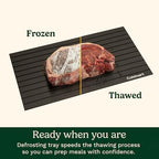 Cuisinart BBQ Defrosting Tray, Conductive Aluminum Rapid Thaw Plate for Frozen Meat, Quick Defrosting Tool that Preserves Natural Flavors, Non Stick Easy to Clean Kitchen Gadget & Grilling Accessories - size: 13.8" x 7.8" x 0.5"