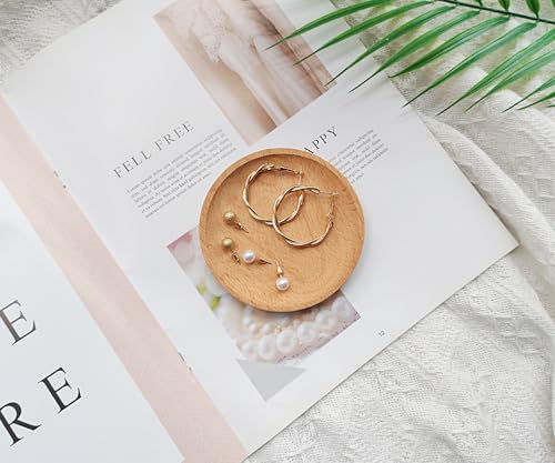 Small Mini Wooden Round Tray 2-Pack, 3.9" for Drinks & Small Food, Rustic Farmhouse Kitchen Decor, Serving Tray for Charcuterie, Coffee Table, Countertop, Dining & Home Organization - color: 3.9"-round-2 Tray