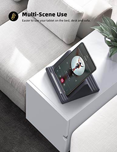 Lamicall Tablet Pillow Stand, Pillow Soft Pad for Lap - Tablet Holder Dock for Bed with 6 Viewing Angles, Great Gifts, for 4-13" Tablets, Like iPad Pro 11, 13, Air, Mini, Kindle, Galaxy Tab, E-Reader - color: Grey