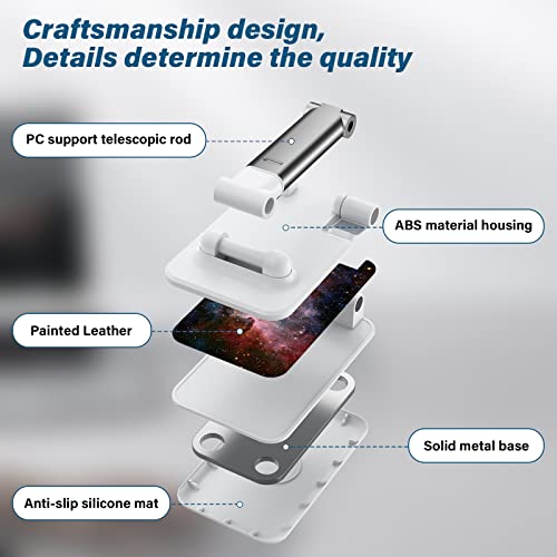Foldable Phone Stand for Desk, Adjustable Angle of View, Suitable for iPhone, Samsung and Other Smart Phones, Colorful Pattern, Portable Electronic Device Stand - color: Starry sky