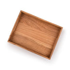 Kaizen Casa |Wooden Rectangular Serving Tray, Wood Plate, Tea/Drink Platter, Dinner Serving Tray, Snack Tray |Size_16" x 12" x 2” |Home Restaurants Coffee, Food, Breakfast, Dinner Décor