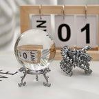 20pcs Small Silver Crystal Ball Sphere Holders - 2in Metal Crystal Stone Display Stand - color: Silver_Small-20pcs