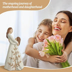Mother Daughter Embracing Resin Figurine, 6" H,Sentimental Gifts for Mom & Daughter, Birthday Wedding Mother's Day Heartfelt Keepsake Decor - style: Embrace