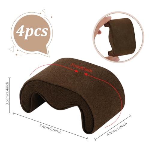 PH PandaHall 4pcs Watch Pillows, 2.8x1.8x1.4 inch Velvet Bracelet Pillows M Shaped Watch Display Pillow Cushion Pad Storage Pillow 8.2 inch for Watch Band Jewelry Display Stand Organizer, Brown - color: Brown